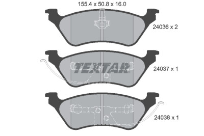 Pastilhas de freio TEXTAR 24036 01