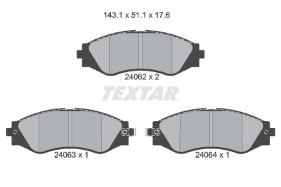 Pastilhas de freio TEXTAR 24062 01