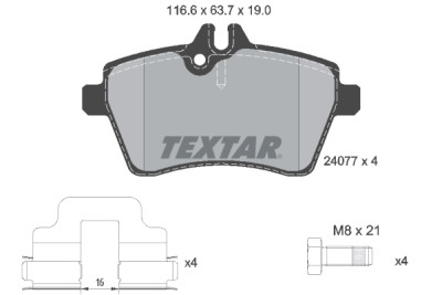 Pastilhas de freio TEXTAR 2407701