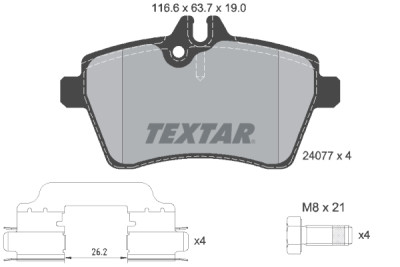 Pastilhas de freio TEXTAR 2407702