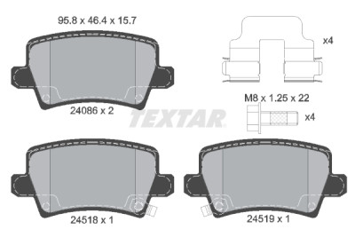 Pastilhas de freio TEXTAR 24086 01