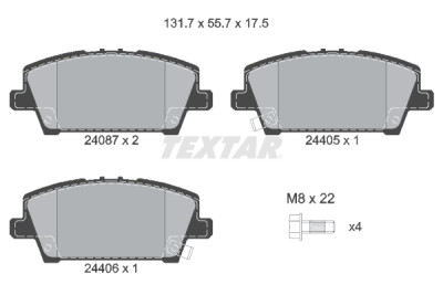 Pastilhas de freio TEXTAR 24087 01