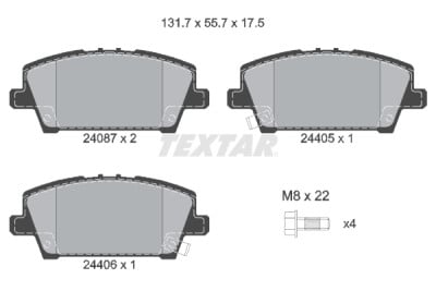 Pastilhas de freio TEXTAR 24087 01