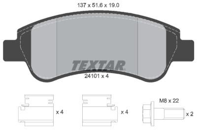 Pastilhas de freio TEXTAR 2410101
