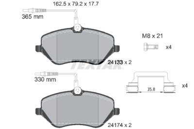 Pastilhas de freio TEXTAR 2413301