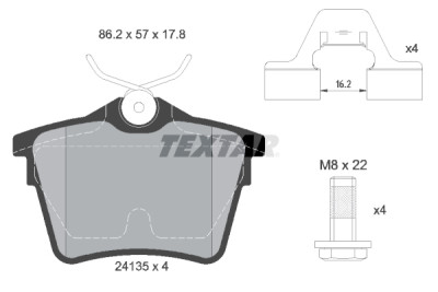 Pastilhas de freio TEXTAR 24135 01