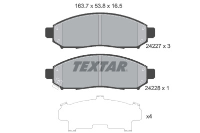 Pastilhas de freio TEXTAR 24227 01