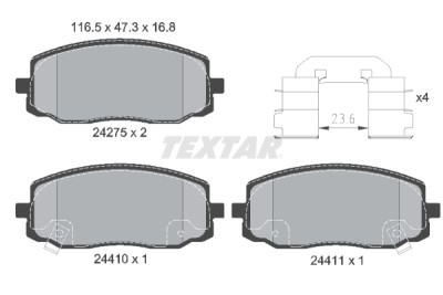 Pastilhas de freio TEXTAR 24275 01