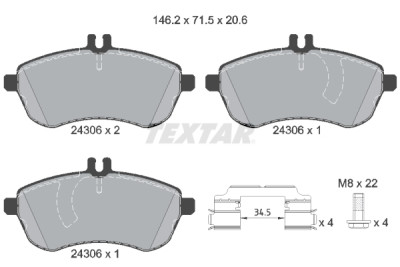 Pastilhas de freio TEXTAR 24306 01