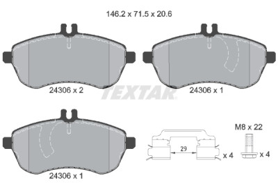 Pastilhas de freio TEXTAR 2430602