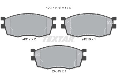 Pastilhas de freio TEXTAR 2431701