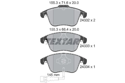 Pastilhas de freio TEXTAR 2433301