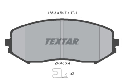 Pastilhas de freio TEXTAR 2434601