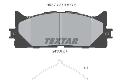 Pastilhas de freio TEXTAR 24350 01