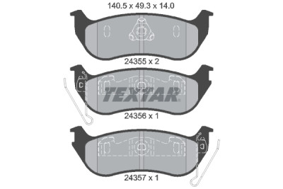 Pastilhas de freio TEXTAR 24355 01