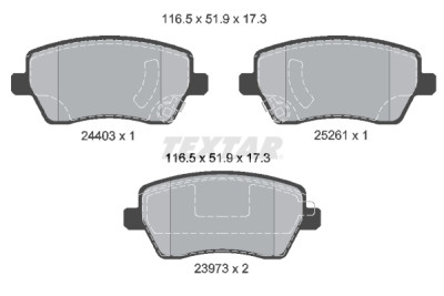 Pastilhas de freio TEXTAR 2440301