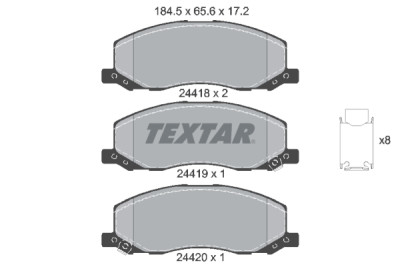 Pastilhas de freio TEXTAR 2441801
