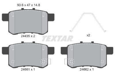 Pastilhas de freio TEXTAR 24435 01
