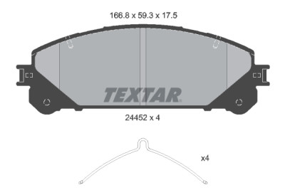 Pastilhas de freio TEXTAR 2445201
