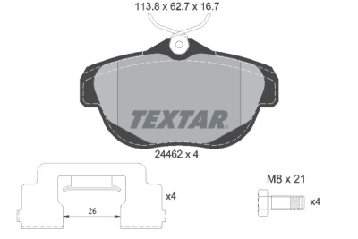 Pastilhas de freio TEXTAR 24462 01