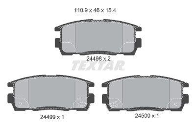 Pastilhas de freio TEXTAR 24498 01