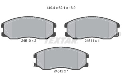Pastilhas de freio TEXTAR 2451001