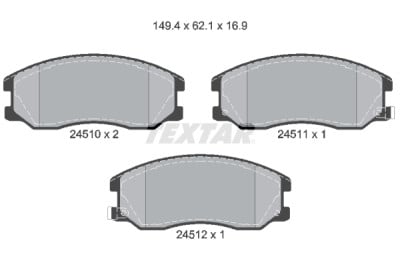 Pastilhas de freio TEXTAR 2451001