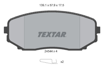 Pastilhas de freio TEXTAR 24544 01