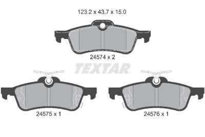 Pastilhas de freio TEXTAR 24574 01