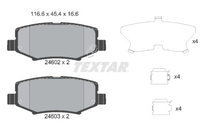Pastilhas de freio TEXTAR 2460201