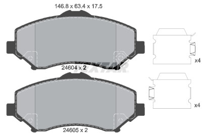 Pastilhas de freio TEXTAR 24604 02