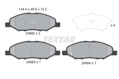 Pastilhas de freio TEXTAR 24682 01