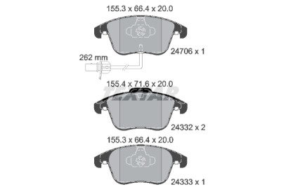 Pastilhas de freio TEXTAR 24706 01
