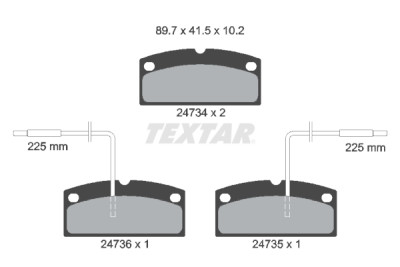 Pastilhas de freio TEXTAR 24734 01