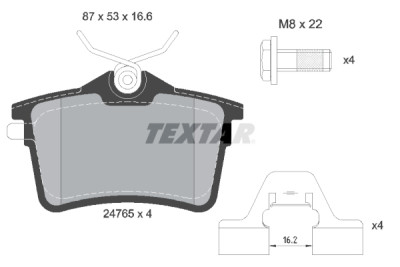 Pastilhas de freio TEXTAR 24765 01