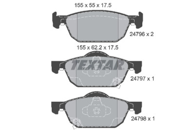 Pastilhas de freio TEXTAR 2479601