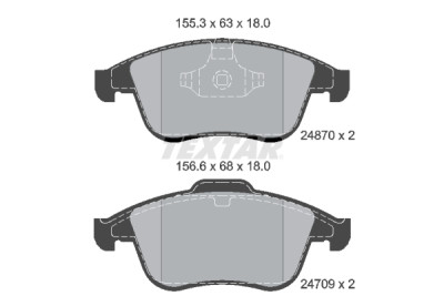 Pastilhas de freio TEXTAR 2487-001