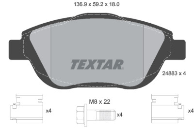 Pastilhas de freio TEXTAR 2488301