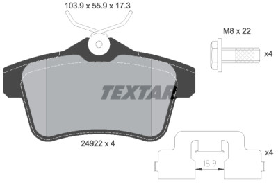 Pastilhas de freio TEXTAR 24922 01
