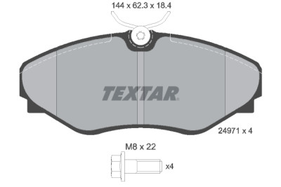 Pastilhas de freio TEXTAR 2497101