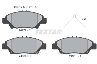 Pastilhas de freio TEXTAR 2497901