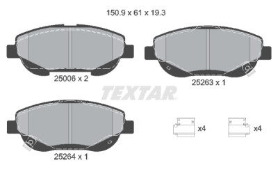 Pastilhas de freio TEXTAR 25006 01