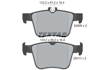 Pastilhas de freio TEXTAR 25009 01