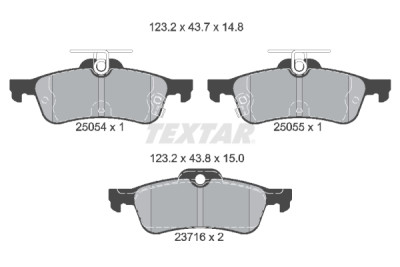Pastilhas de freio TEXTAR 25054 01