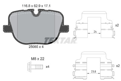 Pastilhas de freio TEXTAR 2508501