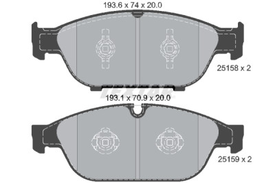 Pastilhas de freio TEXTAR 2515802
