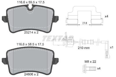 Pastilhas de freio TEXTAR 2521413