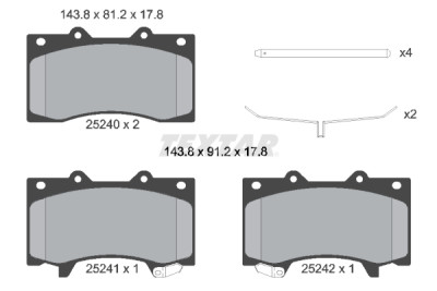 Pastilhas de freio TEXTAR 2524001