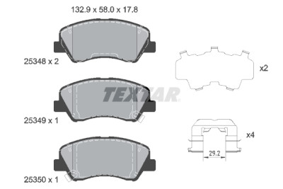 Pastilhas de freio TEXTAR 25348 01