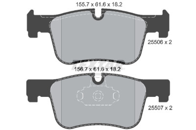 Pastilhas de freio TEXTAR 25506 01